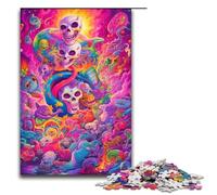 Puzzles for Adults 1000 Piece Colourful Psychedelic Monsters Family Fun Puzzle Great Gift for Teenager Age 14 Years Up 75x50cm