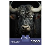 Puzzles for Adults 1000 Piece Cool Yak Animal Portrait Puzzle for Adults Brain Teaser Game Home Decoration Christmas Birthday Gifts 52x38cm/1000pcs