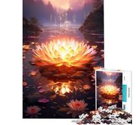 Puzzles for Adults 1000 Piece Cosmic Black Lotus Bloom Help The Brain Exercise But Fun And Humorous Toy Wall Decor for And from 14 Years And over (38x52cm)