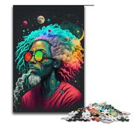 Puzzles for Adults 1000 Piece Cosmic Rastafarian Jigsaw Puzzle Home Educational Games DIY Toys Great Gift for Games 1000 PCS(38x26cm)