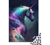 Puzzles for Adults 1000 Piece Cosmic Space Unicorn Creative Wooden Puzzles-Puzzle Hands-on Game Jigsaw-Family Decoration 1000pcs (75x50cm)