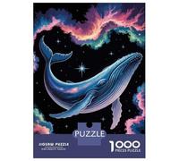 Puzzles for Adults 1000 Piece Cosmic Whale in Nebula Puzzle for Adults Brain Teaser Game Home Decoration Christmas Birthday Gifts 70x50cm/1000pcs
