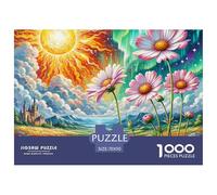 。 Puzzles for Adults 1000 Piece Cosmos Bipinnatus Challenge High Difficulty 1000 Piece 。 Puzzles for Adults-landscape Painting-Birthday Gifts for Women Man 70x50cm/1000pcs