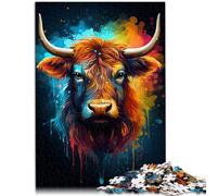 Puzzles for Adults 1000 Piece cow Difficult Hard Jigsaw 26x38cm Fun at Home Activities Birthday Present Travel Gifts for ages 14+