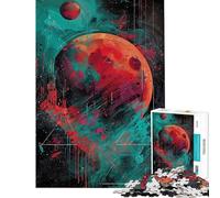 Puzzles for Adults 1000 Piece Crimson Orbit Jigsaws for Adults Toy Wall Decor Presents for Women Unique Birthday And Xmas Gifts (Size 38x52cm)