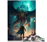 Puzzles for Adults 1000 Piece Cthulhu Mythos Pattern assembly 26x38cm Fun at Home Activities Birthday Present Travel Gifts