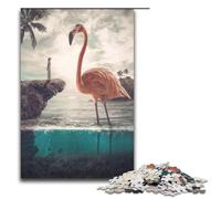 Puzzles for Adults 1000 Piece Curious Flamingo Family Fun Puzzle Great Gift for Teenager Age 14 Years Up 75x50cm