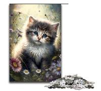 Puzzles for Adults 1000 Piece Cute Kitten Toy Intellectual Game Is Ideal As A Gift for The Whole Family 75x50cm