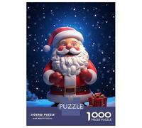 Puzzles for Adults 1000 Piece Cute Santa Joy Puzzle for Adults Relaxing Games Staycation Kill Time Unique Birthday And Xmas Gifts 52x38cm/1000pcs