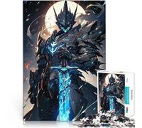 Puzzles for Adults 1000 Piece Dark Knight with Sword Stressabbau Schwierige Herausforderung Wichtelgeschenke38x26cm
