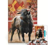 Puzzles for Adults 1000 Piece Defiant Bull of Corrida, Practical Game, But Fun And Humorous, Wishlist with Santa Claus 38x26cm
