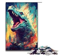 Puzzles for Adults 1000 Piece Deinosuchus Beast Pattern Assembly Help The Brain Exercise Addictive Toys to Cultivate Patience 75x50cm