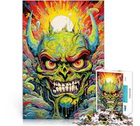 Puzzles for Adults 1000 Piece Demons Skeletons Pattern assembly 26x38cm Challenging Game and Family Play for Teens Age 14 Years Up