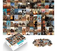 Puzzles for Adults 1000 Piece Denim patchwork poster Family Fun 26x38cm is ideal as gifts for the whole family for and Age 14 Years Up