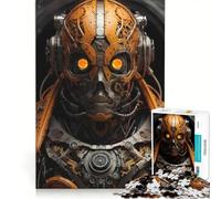 Puzzles for Adults 1000 Piece Digital Dream Abstract Mech Faces Practical Game But Fun And Humorous Wishlist with Santa Claus 50x75cm