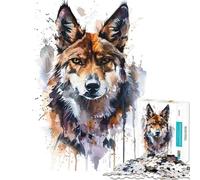 Puzzles for Adults 1000 Piece Dingo Watercolor Help The Brain Exercise Analysis And Logic Hands-on Game for And from 14 Years And over (38x52cm)