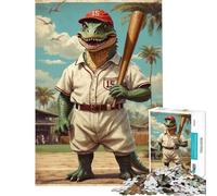 Puzzles for Adults 1000 Piece Dino Ballpark Legend Jigsaw 1000 Piece DIY Toys Precision Cutting Deal As Gifts for The Whole Family (75x50cm)