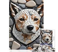 Puzzles for Adults 1000 Piece Dog Mosaic Art Adult Jigsaw Puzzles Difficult Hard Fun Activities at Home Birthday Present, Gifts, (50x75cm)