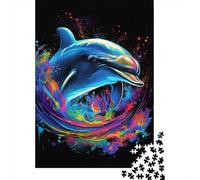 Puzzles for Adults 1000 Piece Dolphin Creative Paper Puzzles-Puzzle Hands-on Game Jigsaw-Family Decoration 1000pcs (38x26cm)