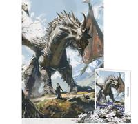 Puzzles for Adults 1000 Piece Dragon Colored Sketch Toy Wall Decor Art Work Gift for Educational Game Enhance Love between Couples Size 50x75cm