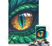 Puzzles for Adults 1000 Piece Dragons Gaze Stained Glass, Educational Games, Difficult And Challenge, Christmas Birthday Gifts 50x75cm