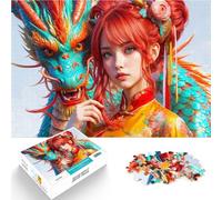 Puzzles for Adults 1000 Piece Dragons Harmony Help the brain exercise addictive toys to cultivate patience Perfect decoration 50x70cm