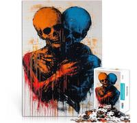 Puzzles for Adults 1000 Piece Duality of Souls Contemporary Expressionist Artwork Schwierig Schwer Perfekte Dekoration75x50cm
