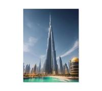 Puzzles For Adults 1000 Piece，Dubai Tower Landscape，Jigsaw Puzzles Kids Educational Intellectual Decompressing Fun Family Game（38x26cm）-K19