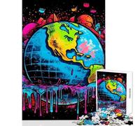 Puzzles for Adults 1000 Piece Earth Fragile Tellus Brain Teaser Game Difficult Challenge Anti-Stress Toys Fun Activities at Home (38X52cm)