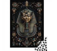 Puzzles for Adults 1000 Piece Egyptian Pharaoh Mask Puzzle for Adults Relaxing Games Staycation Kill Time Unique Birthday And Xmas Gifts 70x50cm/1000pcs
