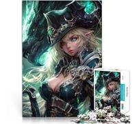 Puzzles for Adults 1000 Piece Elf Warrior with Dragon Lernspiele Heimdekoration Verbessern Sie das Gedächtnis38x26cm