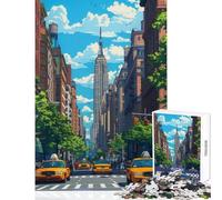 Puzzles for Adults 1000 Piece Empire State New York Brain Teaser Game But Fun And Humorous Toy Wall Decor Fun Activities at Home (38X26CM)