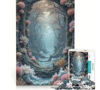 Puzzles for Adults 1000 Piece Enchanted Forest River Archway, Impossible Game, Staycation Kill Time, Unique Gifts for Birthday And Christmas 50x75cm