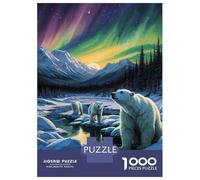 Puzzles for Adults 1000 Piece Enchanting Arctic Aurora Puzzle for Adults Brain Teaser Game Home Decoration Christmas Birthday Gifts 38x26cm/1000pcs