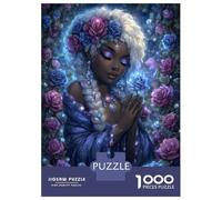 Puzzles for Adults 1000 Piece Enchanting Rose Fairy Portrait Puzzle for Adults Brain Teaser Game Home Decoration Christmas Birthday Gifts 38x26cm/1000pcs