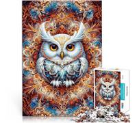 Puzzles for Adults 1000 Piece Ethereal Enigma Owl Made of cardboard for 14+ Challenging play toys It is ideal as a gift for the whole family。size：38x52cm/14.96x20.47inch
