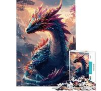 Puzzles for Adults 1000 Piece Fantasy Dragon Colorful Help The Brain Exercise Analysis And Logic Hands-on Game for And from 14 Years And over (38x26cm)