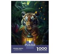 Puzzles for Adults 1000 Piece Fantasy Lamp Tiger Cub Puzzle for Adults Brain Teaser Game Home Decoration Christmas Birthday Gifts 70x50cm/1000pcs