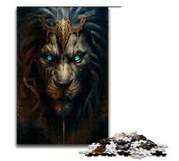 Puzzles for Adults 1000 Piece Fantasy Lion Warriors Pattern Assembly Help The Brain Exercise Addictive Toys to Cultivate Patience 75x50cm