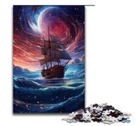 Puzzles for Adults 1000 Piece Fantasy Pirate Ship Toy Intellectual Game Is Ideal As A Gift for The Whole Family 75x50cm