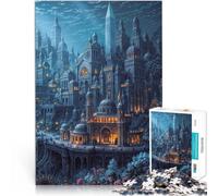Puzzles for Adults 1000 Piece Fantasy Underwater Cityscape at Night Entspannungsspiele Perfekte Dekoration75x50cm