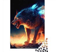 Puzzles for Adults 1000 Piece Fantasy Wolf Creative Wooden Puzzles-Puzzle Hands-on Game Jigsaw-Family Decoration 1000pcs (75x50cm)
