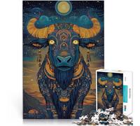 Puzzles for Adults 1000 Piece Fantasy Yak Help the brain exercise addictive toys to cultivate patience with Matching Poster and Trivia Sheet 26x38cm