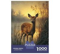 Puzzles for Adults 1000 Piece Fawn in Golden Light Jigsaws for Adults Brain Teaser Game Analysis And Logic Fun at Home Activities, 70x50cm/1000pcs