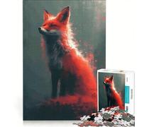 Puzzles for Adults 1000 Piece Fiery Fox in The Woods, Impossible Game, Staycation Kill Time, Unique Gifts for Birthday And Christmas 50x75cm