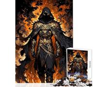 Puzzles for Adults 1000 Piece Fiery Golden Warlock Brain Teaser Game But Fun And Humorous Toy Wall Decor Fun Activities at Home (38X52CM)