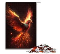 Puzzles for Adults 1000 Piece Fiery Phoenix Jigsaw Puzzle Home Educational Games DIY Toys Great Gift for Games 75x50cm
