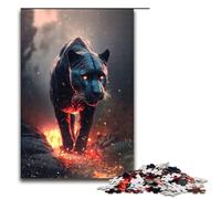 Puzzles for Adults 1000 Piece Fire Panther Toy Intellectual Game Is Ideal As A Gift for The Whole Family 75x50cm