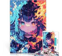 Puzzles for Adults 1000 Piece Fire Vs Ice Pädagogisches Spielzeug zum Stressabbau Wunschliste mit dem Weihnachtsmann38x26cm
