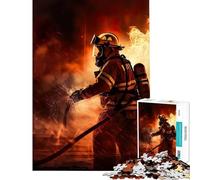 Puzzles for Adults 1000 Piece Firefighter Fire Help The Brain Exercise But Fun And Humorous Toy Wall Decor for And from 14 Years And over (50x75cm)